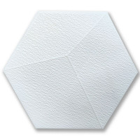 Декоративний самоклеючий шестикутник 3D білий 200x230мм SW-00000744