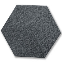 Декоративний самоклеючий шестикутник 3D чорний 200x230мм SW-00000746