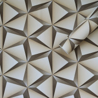 Самоклеюча плівка 3D 0,45х10м х 0,07мм Бежеві трикутники SW-00001235