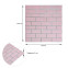 Панель стеновая 70*70cm*5mm розовий кирпич с серебром (D) SW-00001501