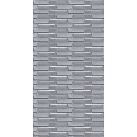 Самоклеюча 3D панель 3080x700x5мм Кладка Срібло SW-00001760
