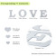 Дзеркальний декор акриловий самоклеючий Love срібло,11шт (D) SW-00002495