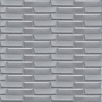 3D панель самоклеющаяся кладка 770х700х5мм Серебро (034) SW-00000217