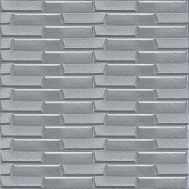 3D панель самоклеюча кладка 770х700х5мм Срібло (034) SW-00000217