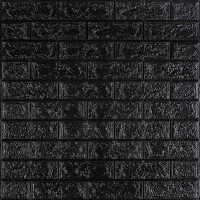3D панель самоклеющаяся 700x770x3мм кирпич Черный (019-3) SW-00000584